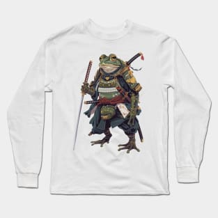 Samurai Frog with Katana Long Sleeve T-Shirt